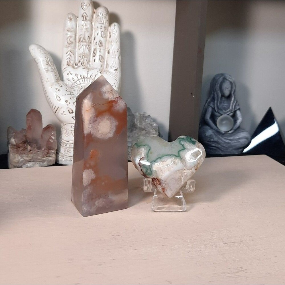 Rare Flower Agate Set